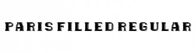 Paris Filled Regular  font caratteri gratis