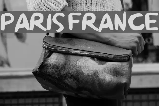 Paris France Font examples