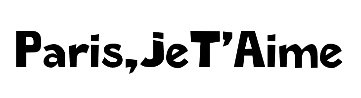 Paris, Je T'Aime  Frei Schriftart Herunterladen