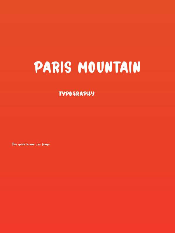 Paris Mountain Poster