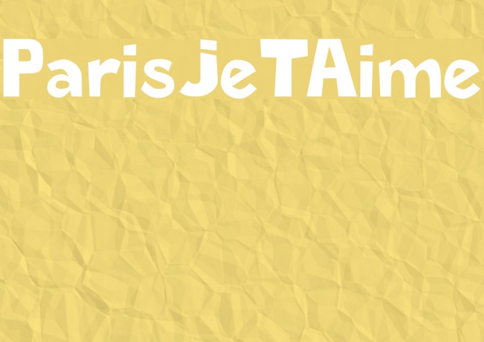 ParisJeTAime Font examples