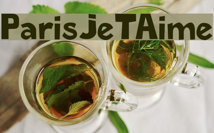 ParisJeTAime Font examples