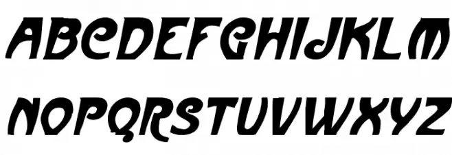 ParisMetro Italic 字体 大写