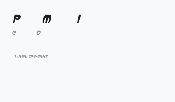 ParisMetro Italic Business Card