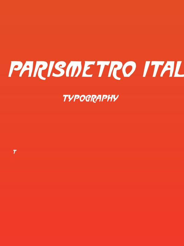 ParisMetro Italic Poster