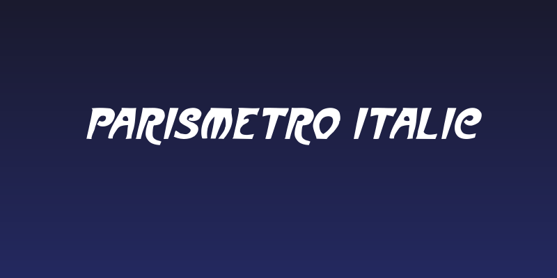 ParisMetro Italic Social Header