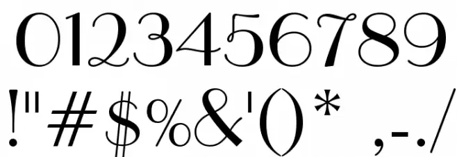 Parisian BT フォント その他の文字