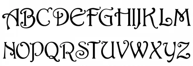 Parisian Normal Font UPPERCASE
