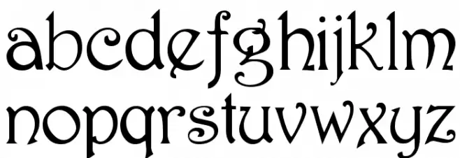 Parisian Normal Font LOWERCASE