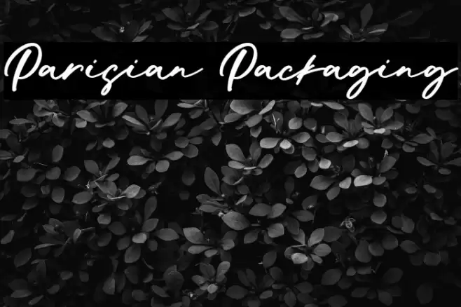 Parisian Packaging Font examples