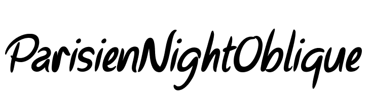Parisien Night Oblique  Fuentes Gratis Descargar