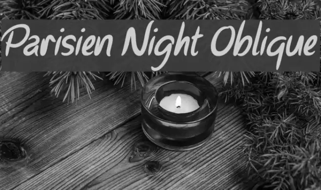 Parisien Night Oblique Font examples