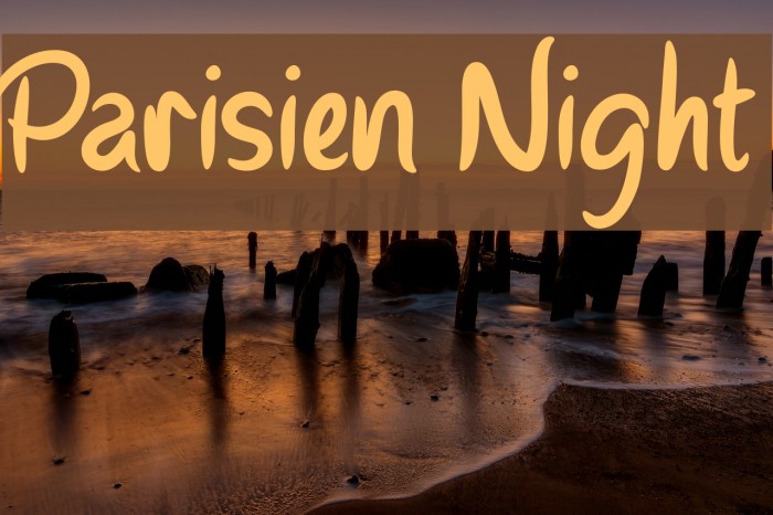 Parisien Night Schriftart examples