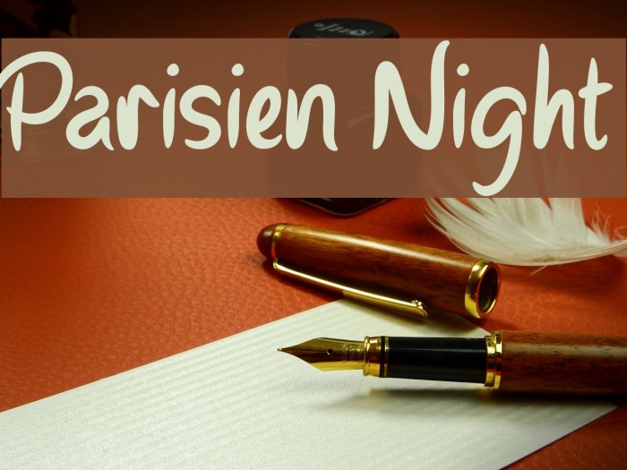 Parisien Night Schriftart examples
