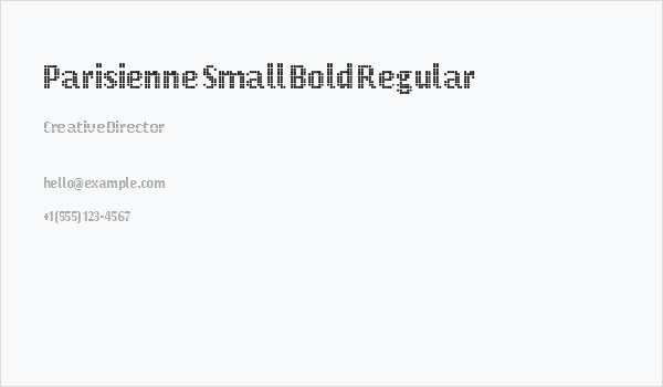 Parisienne Small Bold Regular Business Card