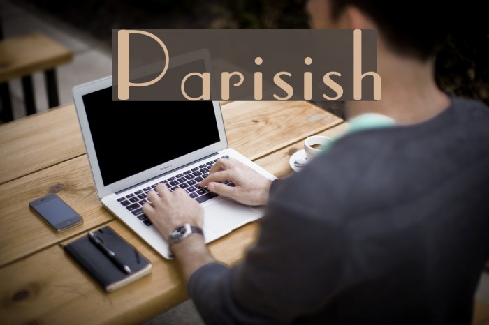 Parisish Font examples