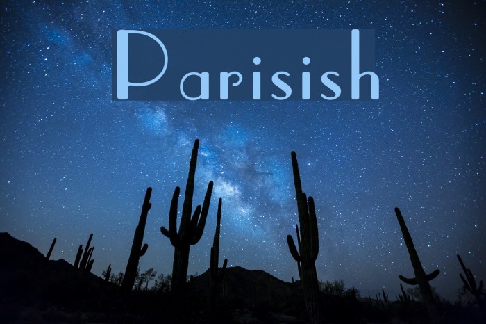 Parisish Font examples