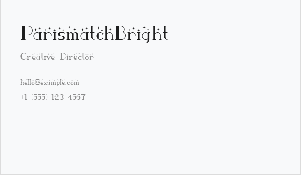 ParismatchBright Business Card