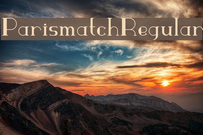 ParismatchRegular Font examples