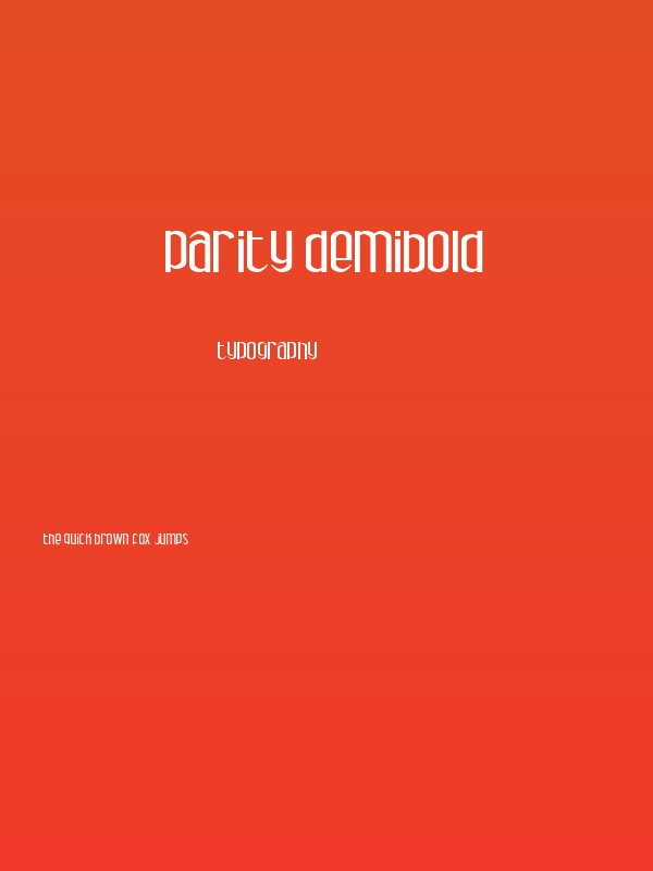 Parity DemiBold Poster