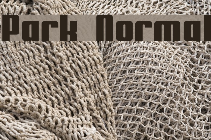 Park Normal Font examples