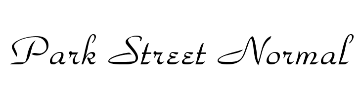 Park Street Normal  Frei Schriftart Herunterladen