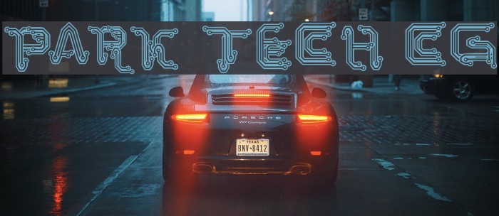 Park Tech CG Font examples