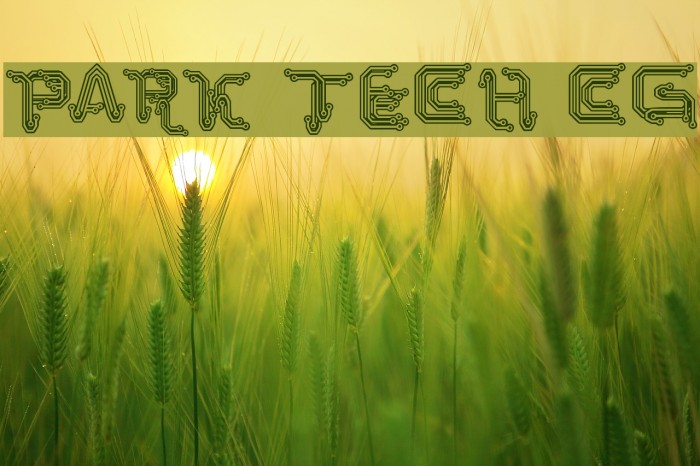 Park Tech CG Font examples