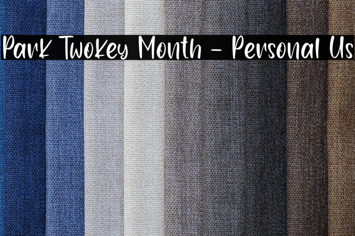 Park Twokey Month - Personal Us Example 1