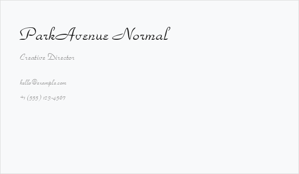 ParkAvenue Normal Business Card