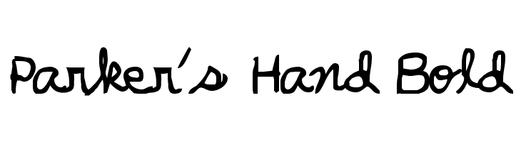 Parker's Hand Bold  नि: शुल्क फ़ॉन्ट्स डाउनलोड