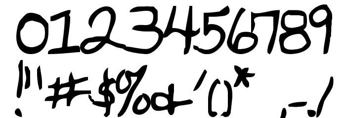 Parker's Hand Bold Font OTHER CHARS