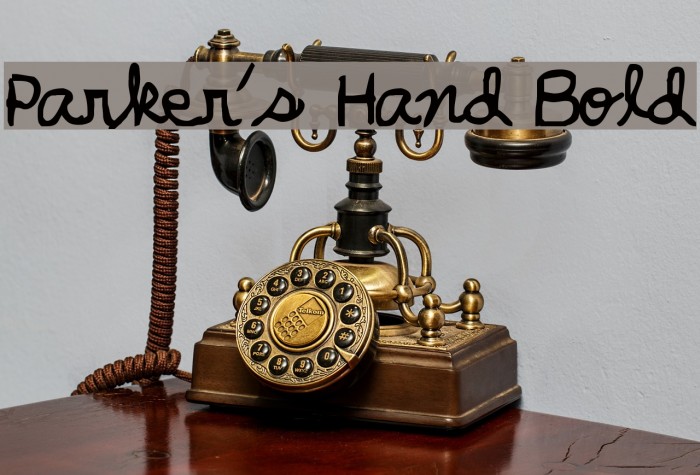 Parker's Hand Bold Font examples