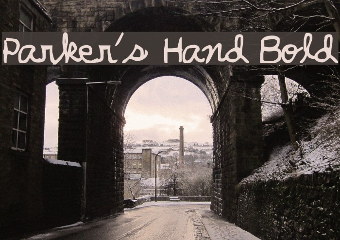 Parker's Hand Bold Font examples