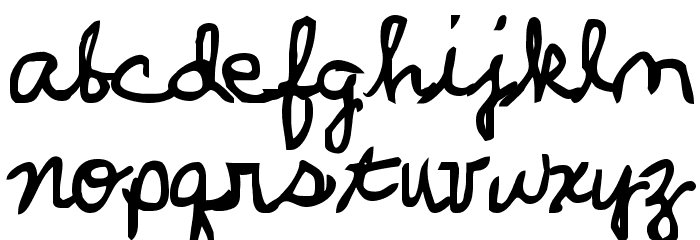 Parker's Hand Bold Font LOWERCASE