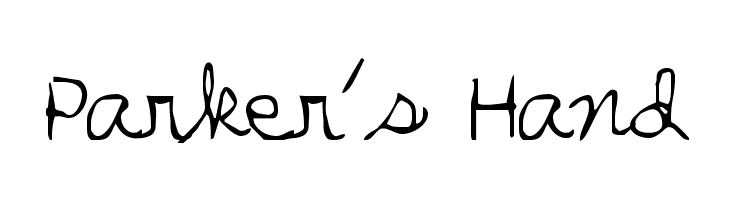 Parker's Hand  font caratteri gratis