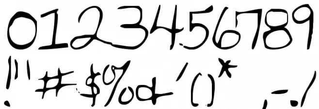 Parker's Hand Font OTHER CHARS