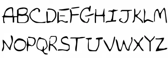 Parker's Hand Font UPPERCASE