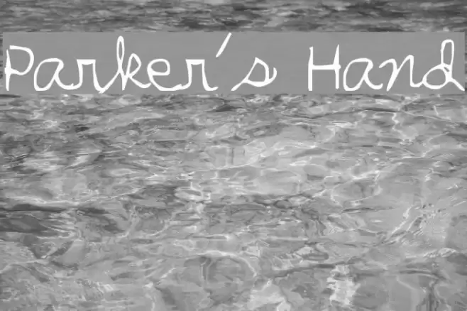 Parker's Hand Font examples