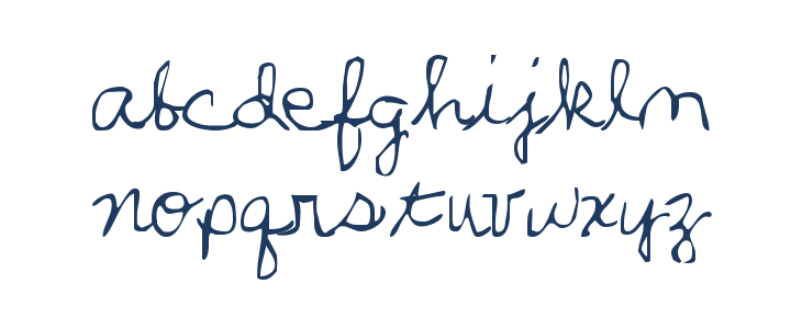 Parker's Hand Lowercase