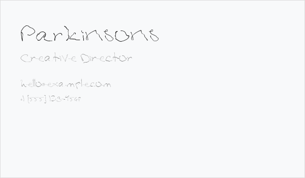 Parkinsons Business Card