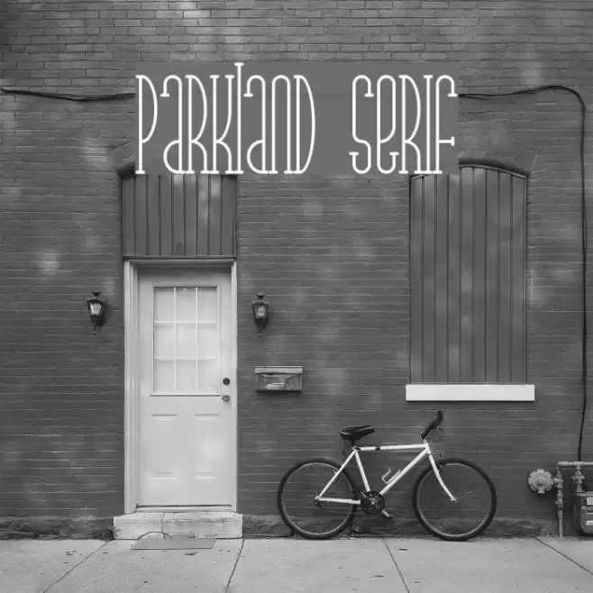 Parkland Serif Шрифта examples