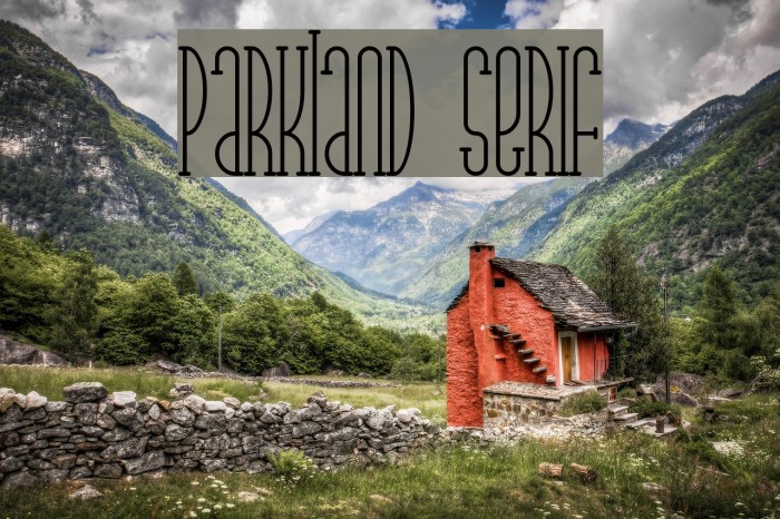 Parkland Serif Font examples