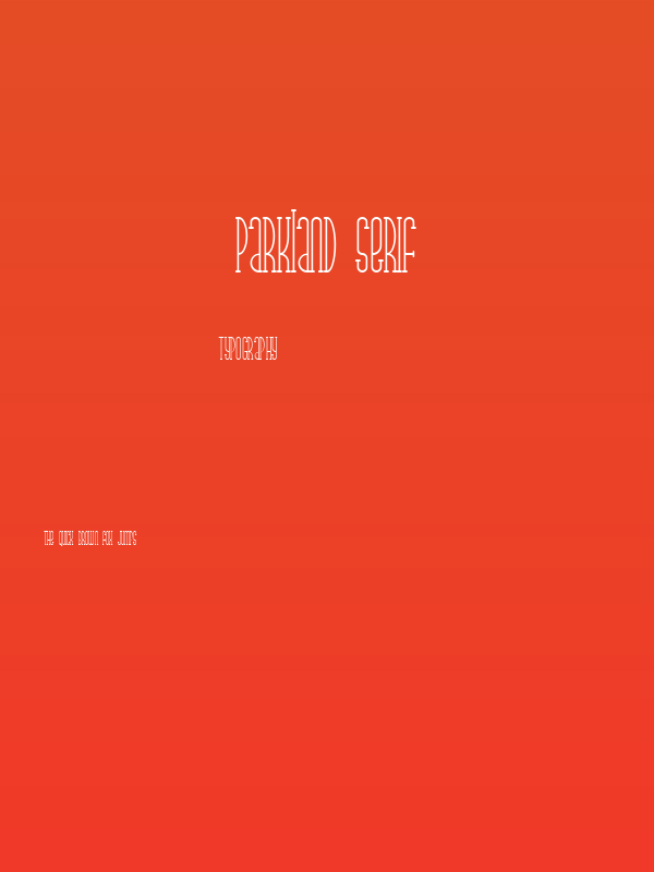 Parkland Serif Poster