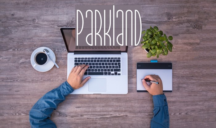 Parkland Font examples