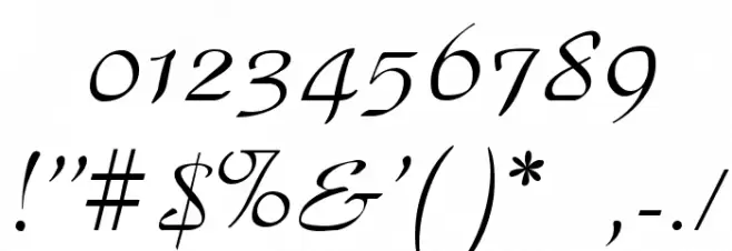 Parkplace Font OTHER CHARS