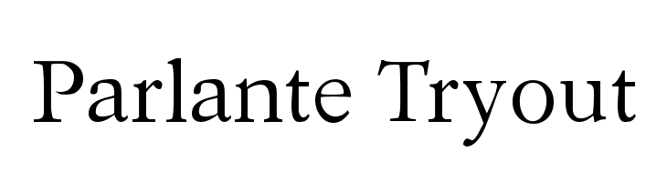 Parlante Tryout Font