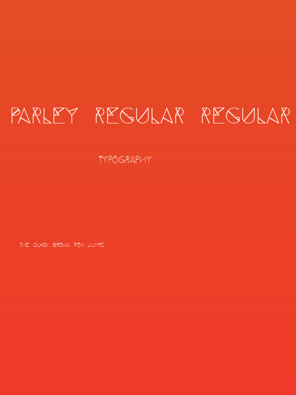 Parley Regular Regular Poster