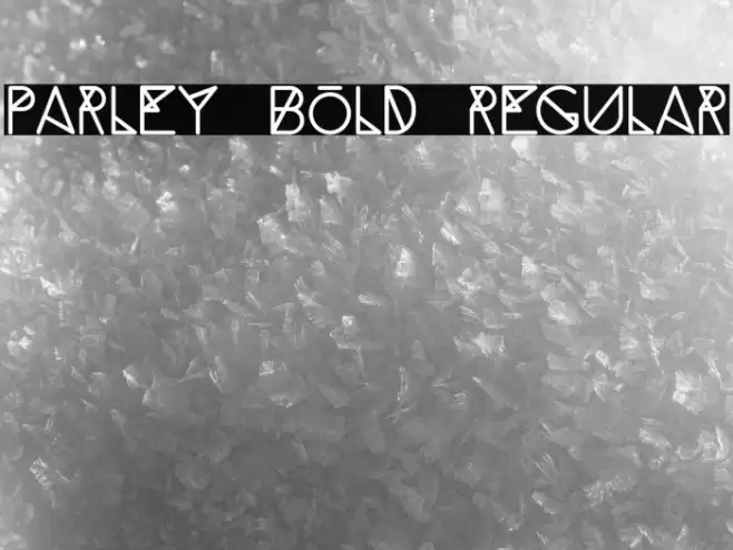 Parley bold Regular Font examples