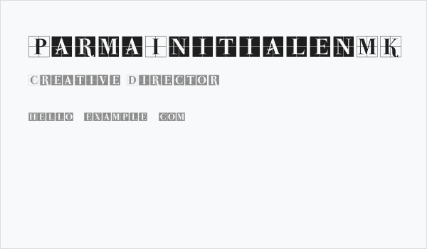 ParmaInitialenMK Business Card